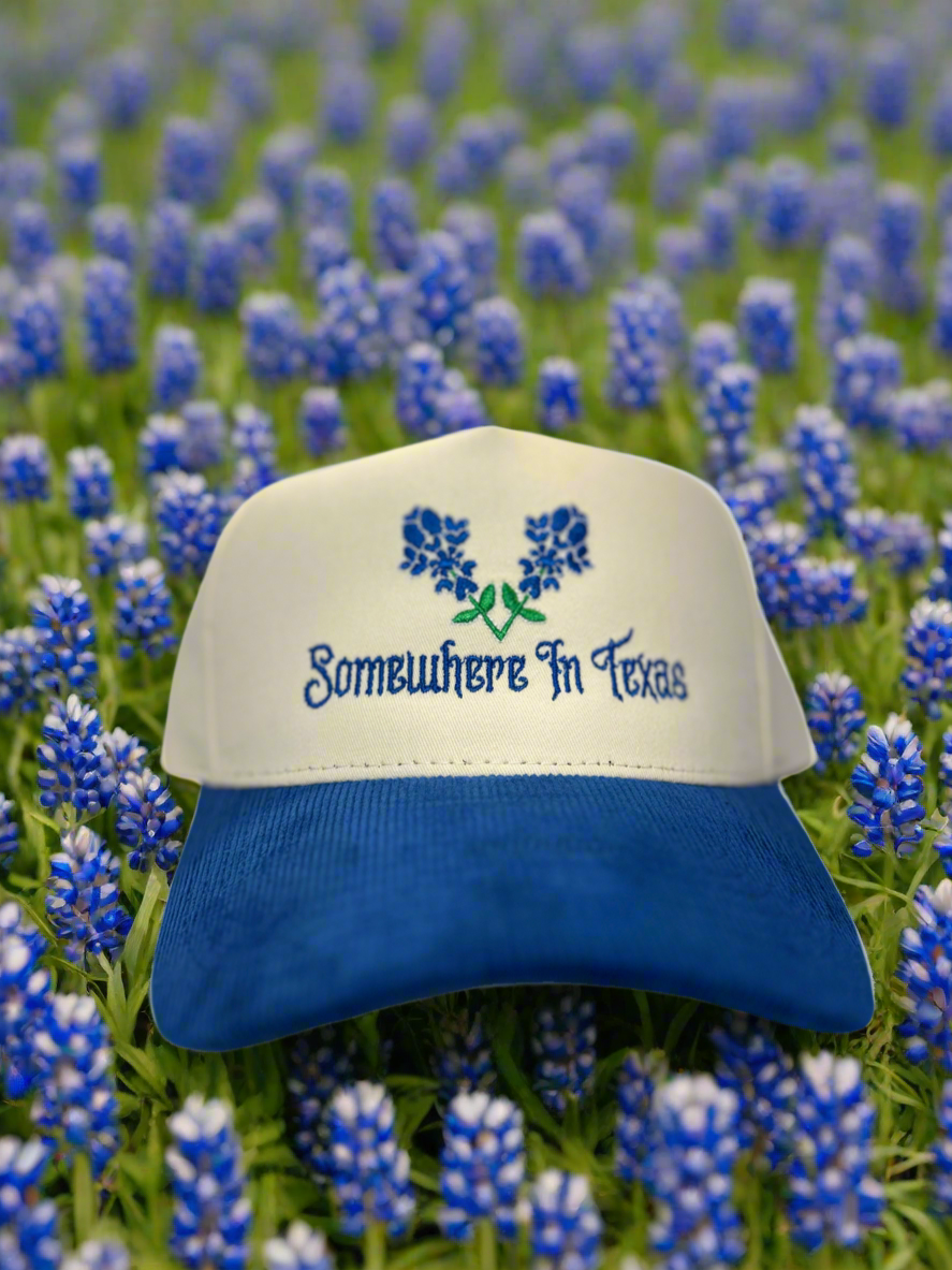 Somewhere In Texas Blue (Bluebonnet Collection) Baseball Cap (snapback)