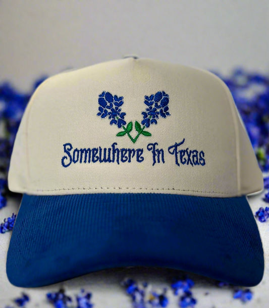 Somewhere In Texas Blue (Bluebonnet Collection) Baseball Cap (snapback)